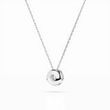 Diamond Pendant Necklace Round 0.04ct by Qutahia Jewellery