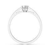 Solitaire Diamond Ring Round 0.1ct by Qutahia Jewellery