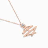 Delicate Diamond Necklace Round 0.1ct by Qutahia Jewellery