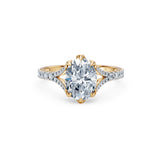 Oval Lab Grown Diamond Micro Pave Eternity Ring 2.0ct by Qutahia Jewellery