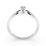 Solitaire Diamond Ring Round 0.06ct by Qutahia Jewellery