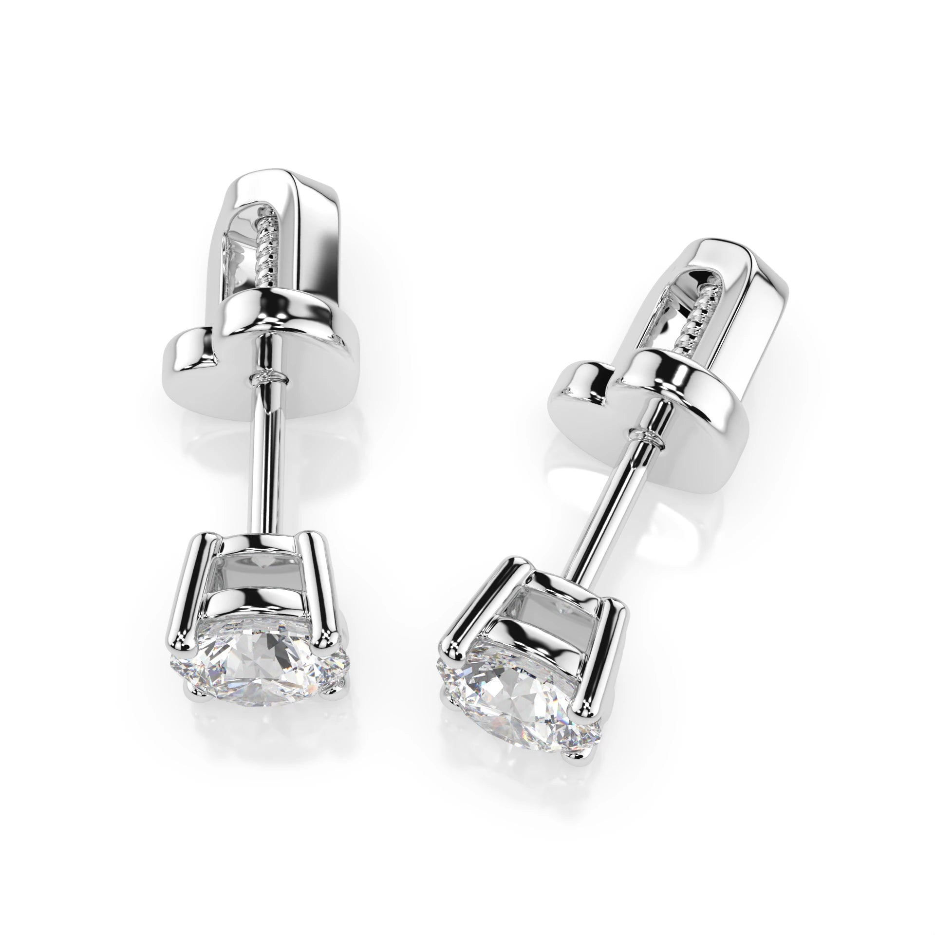 Solitaire Butterfly Earring (Round), 0.7 ct — 102-10012/1(4.5)