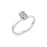 Oval Lab Grown Diamond Solitaire Engagement Ring 1.0ct by Qutahia Jewellery
