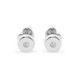 Diamond Stud Earrings Round 0.04ct by Qutahia Jewellery