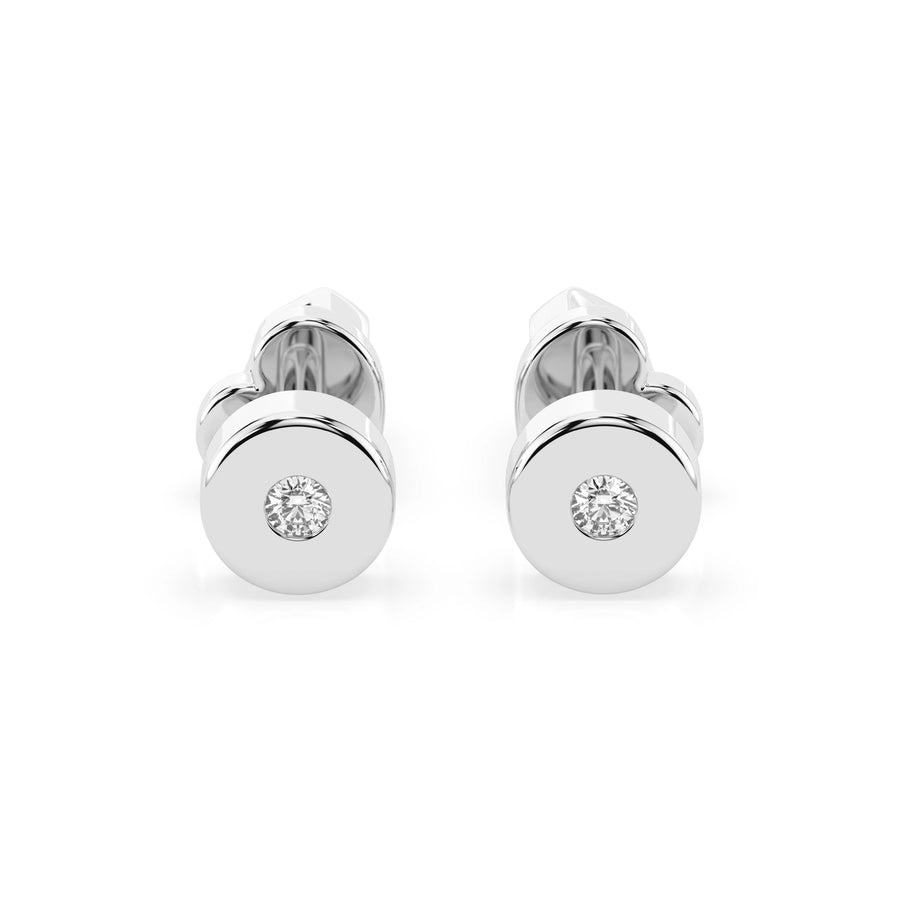 Diamond Stud Earrings Round 0.04ct by Qutahia Jewellery