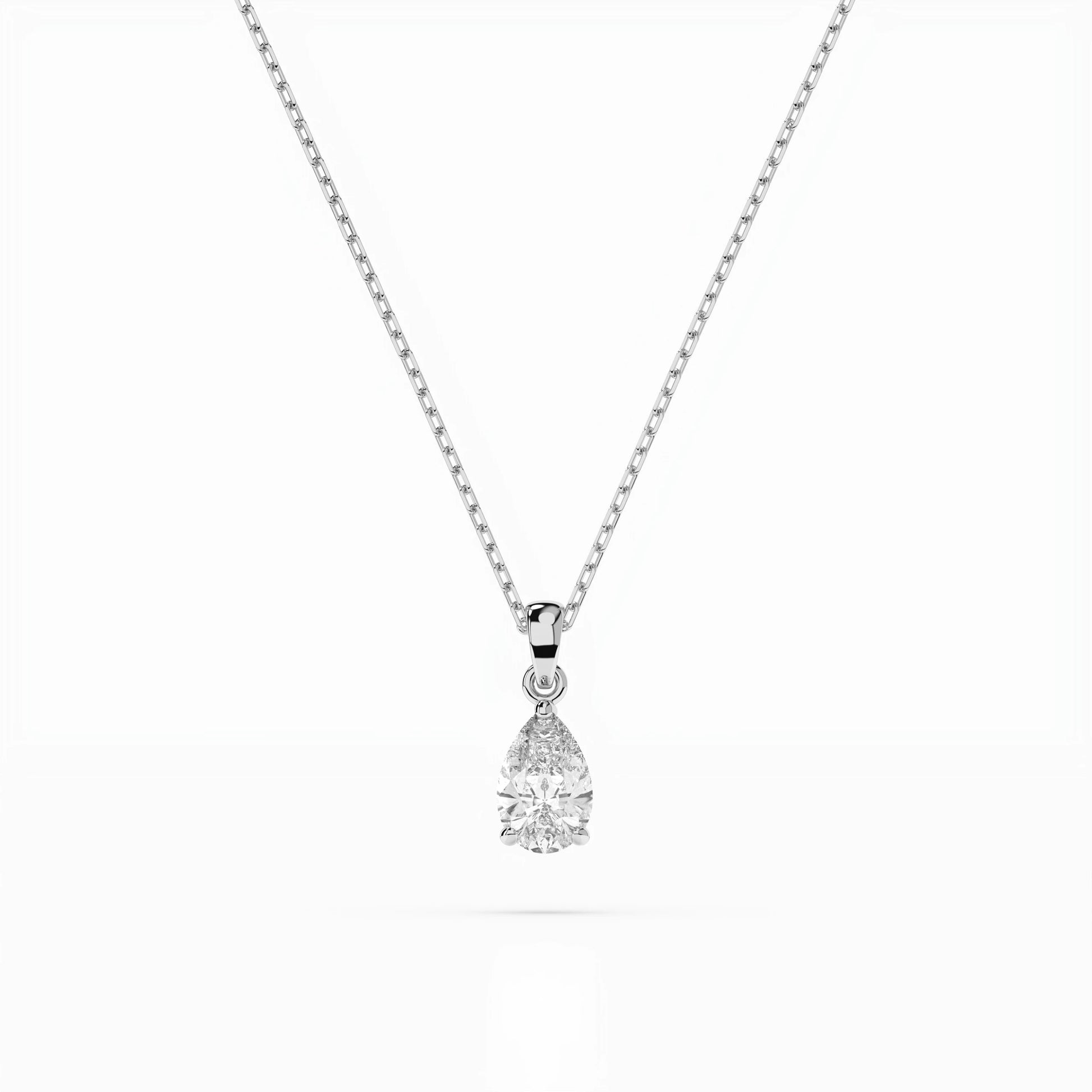 Solitaire Necklace (Pear), 0.3 ct — 104-10067(0.30)PAR
