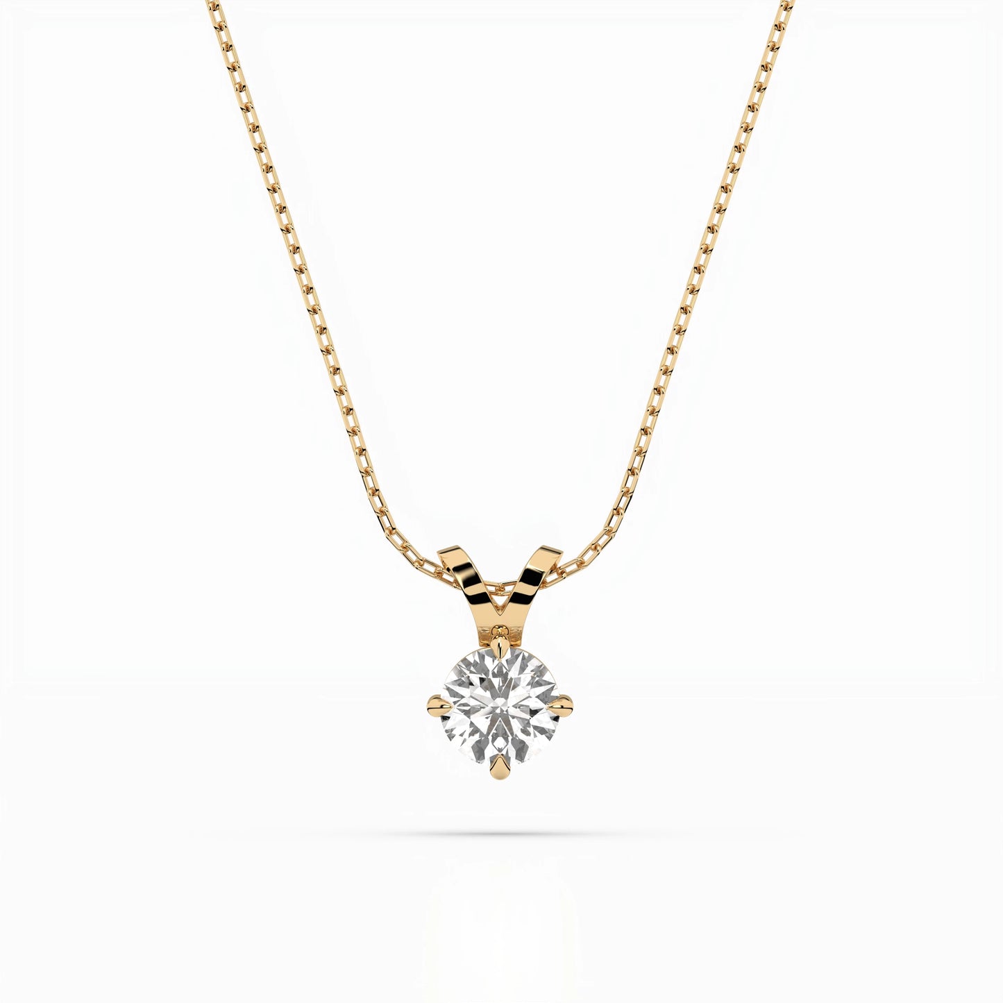 Solitaire Necklace (Round), 0.3 ct — 104-10037(4.2)