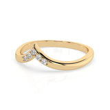 Minimalist Diamond Ring Round 0.05ct by Qutahia Jewellery