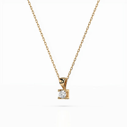 Solitaire Necklace (Round), 0.15 ct — 104-10013(3.4)