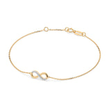Diamond Bracelet Gold Round 0.05ct by Qutahia Jewellery