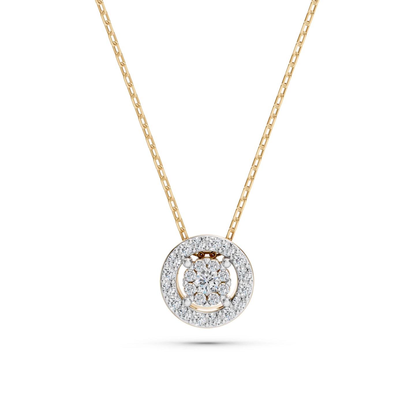 Illusion Necklace (Round), 0.03 ct — 104-10002(2.0)