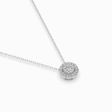 Illusion Diamond Necklace Round 0.1ct by Qutahia Jewellery