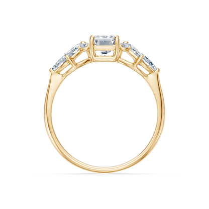 Emerald Lab Grown Diamond Side Stone Eternity Ring 1.0ct by Qutahia Jewellery