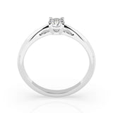 Solitaire Diamond Ring Round 0.3ct by Qutahia Jewellery