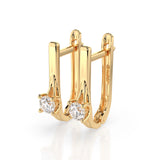 Small Diamond Earrings Round 0.2ct by Qutahia Jewellery