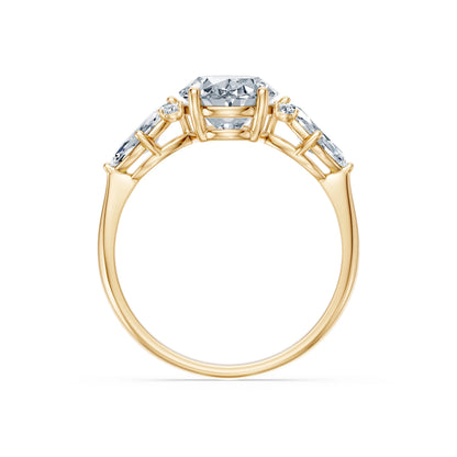 Oval Lab Grown Diamond Side Stone Eternity Ring 2.0ct by Qutahia Jewellery