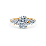 Oval Lab Grown Diamond Side Stone Eternity Ring 2.0ct by Qutahia Jewellery