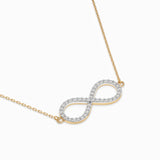 Delicate Diamond Necklace Round 0.19ct by Qutahia Jewellery