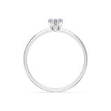 Solitaire Diamond Ring Heart 0.3ct by Qutahia Jewellery