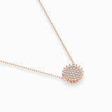 Illusion Diamond Necklace Round 0.15ct by Qutahia Jewellery