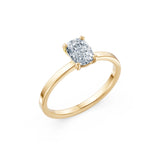 Cushion Lab Grown Diamond Solitaire Engagement Ring 1.0ct by Qutahia Jewellery