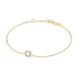 Diamond Bracelet Gold Round 0.06ct by Qutahia Jewellery