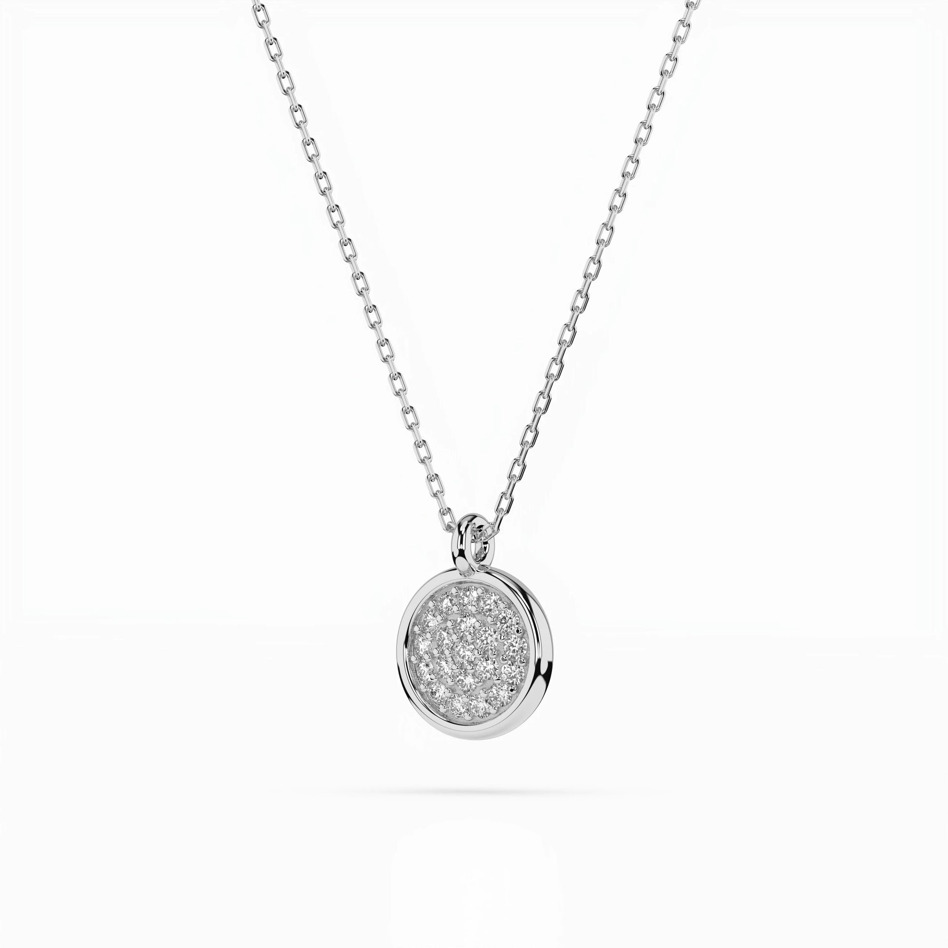 Illusion Necklace (Round), 0.12 ct — 104-10022