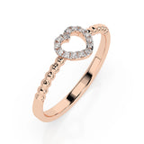 Minimalist Diamond Ring Round 0.07ct by Qutahia Jewellery