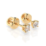 Diamond Stud Earrings Round 0.3ct by Qutahia Jewellery