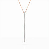 Delicate Diamond Necklace Round 0.14ct by Qutahia Jewellery