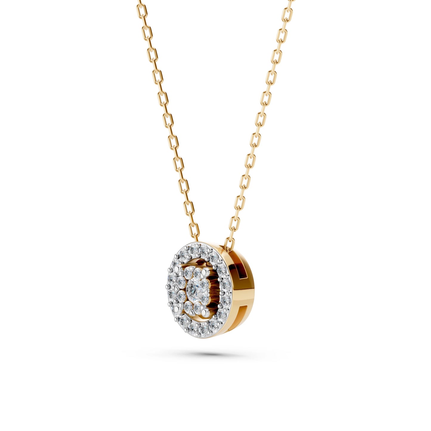 Illusion Necklace (Round), 0.03 ct — 104-10002(2.0)