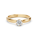 Solitaire Diamond Ring Round 0.4ct by Qutahia Jewellery