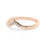 Minimalist Diamond Ring Round 0.05ct by Qutahia Jewellery