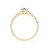 Solitaire Eternity Diamond Ring Princess 0.3ct by Qutahia Jewellery