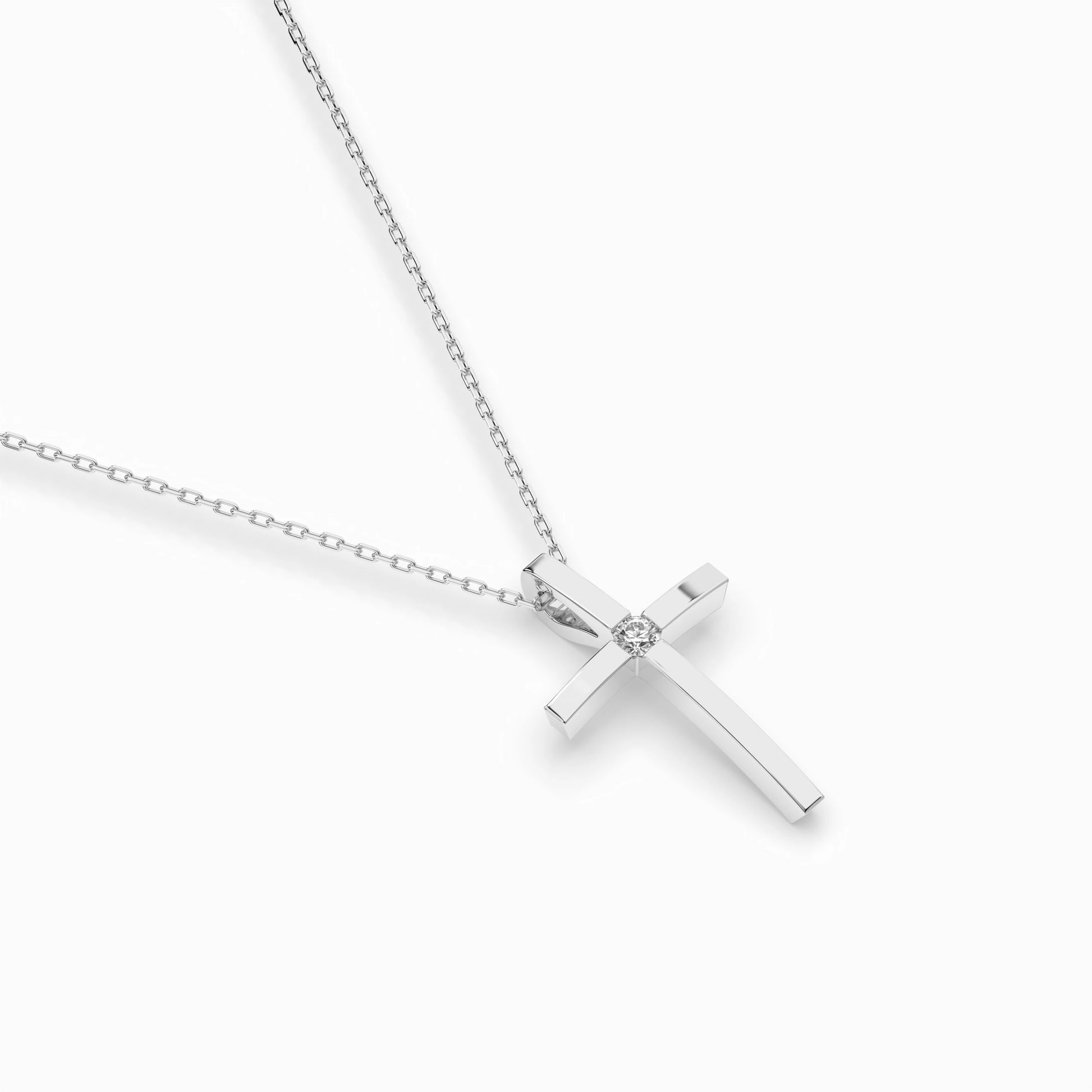 Minimalism Necklace (Round), 0.03 ct — 104-10031