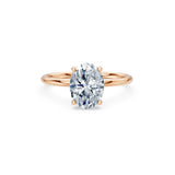 Oval Lab Grown Diamond Micro Pave Engagement Ring 2.0ct by Qutahia Jewellery