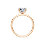 Oval Lab Grown Diamond Micro Pave Engagement Ring 2.0ct by Qutahia Jewellery