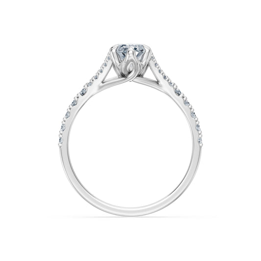 Marquise Lab Grown Diamond Micro Pave Eternity Ring 1.0ct by Qutahia Jewellery