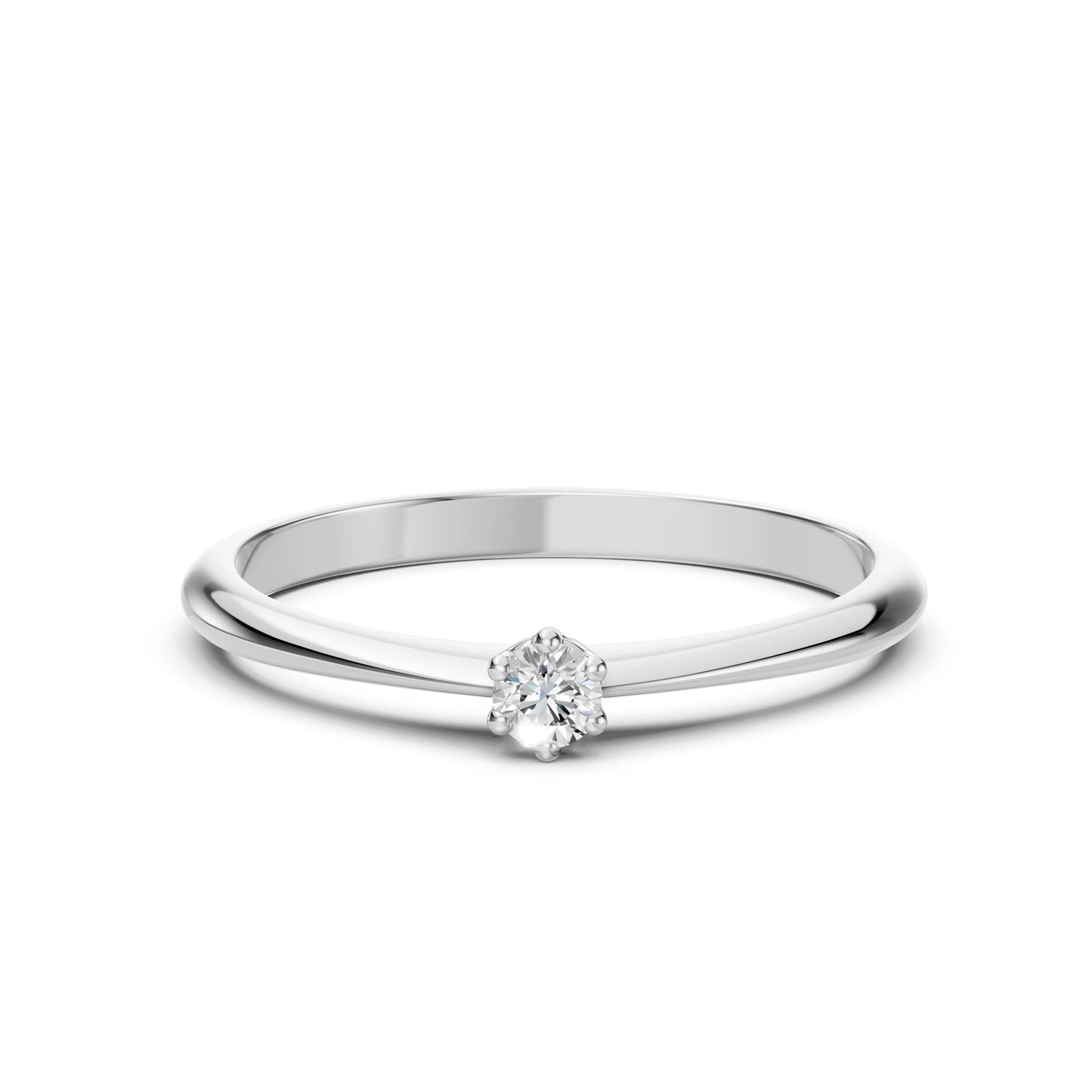 Solitaire Ring (Round), 0.15 ct — 101-10027(3.4)