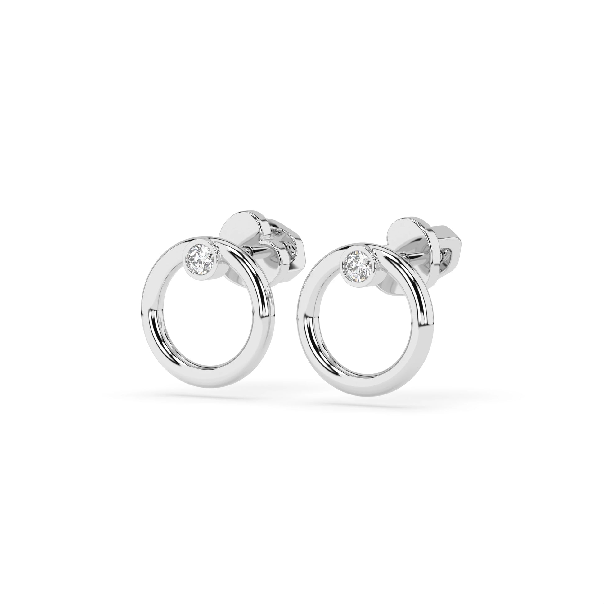 Minimalism Earring (Round), 0.06 ct — 102-10170