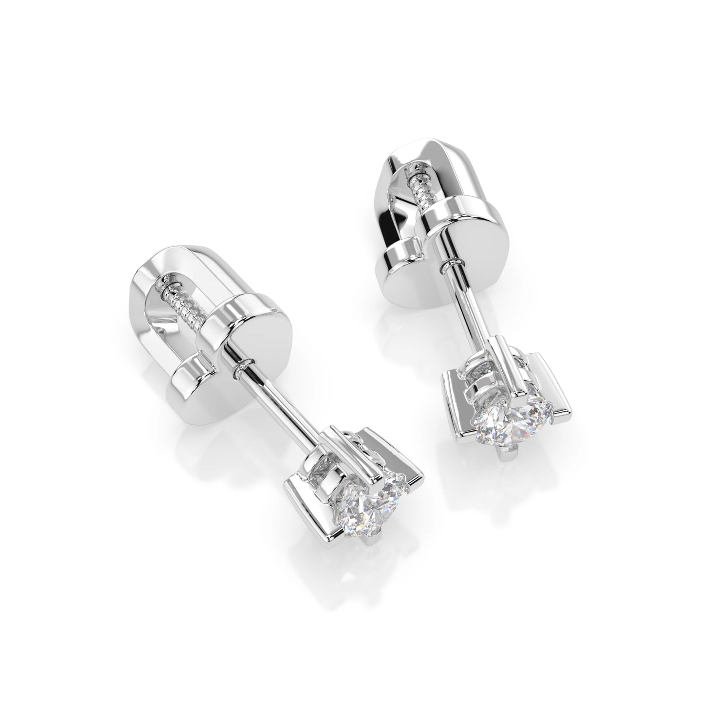 Solitaire Butterfly Earring (Round), 0.12 ct — 102-10025(2.5)