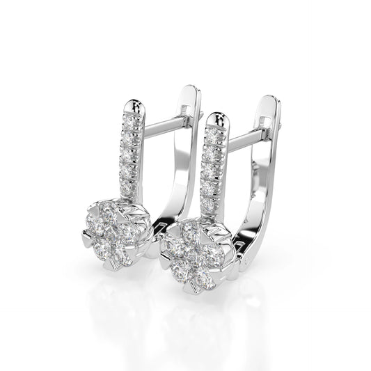 Illusion Earring (Round), 0.12 ct — 102-10015/4(2.5)