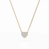 Illusion Diamond Necklace Round 0.09ct by Qutahia Jewellery