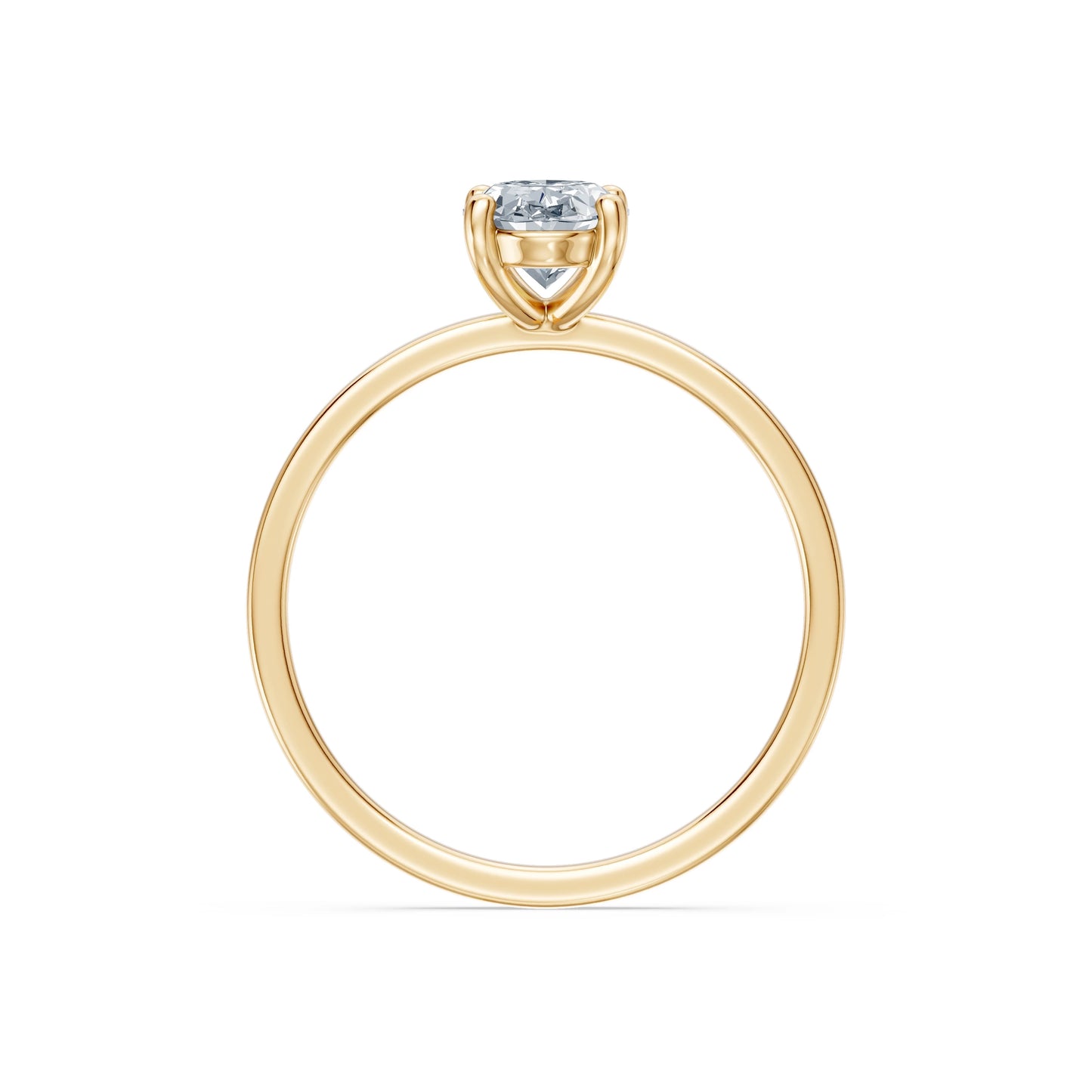 Oval Lab Grown Diamond Solitaire Engagement Ring 1.0ct by Qutahia Jewellery