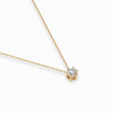 Diamond Pendant Necklace Round 0.1ct by Qutahia Jewellery