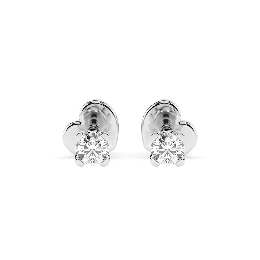 Solitaire Butterfly Earring (Round), 0.2 ct — 102-10089/2(3.0)