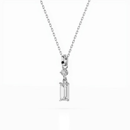 Solitaire Necklace (Baguette), 0.04 ct — 104-10071/2(0.30)BAQ