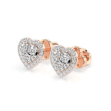 Illusion Diamond Earrings Round 0.17ct by Qutahia Jewellery