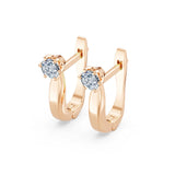 Small Diamond Earrings Round Brilliant 0.5ct by Qutahia Jewellery