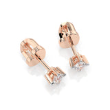 Diamond Stud Earrings Round 0.2ct by Qutahia Jewellery